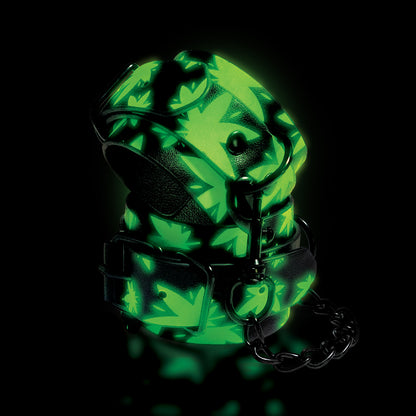 Stoner Vibes Chronic Collection Glow In The Dark Ankle Cuffs | 810126930170 | Available at EroticWarehouse.com