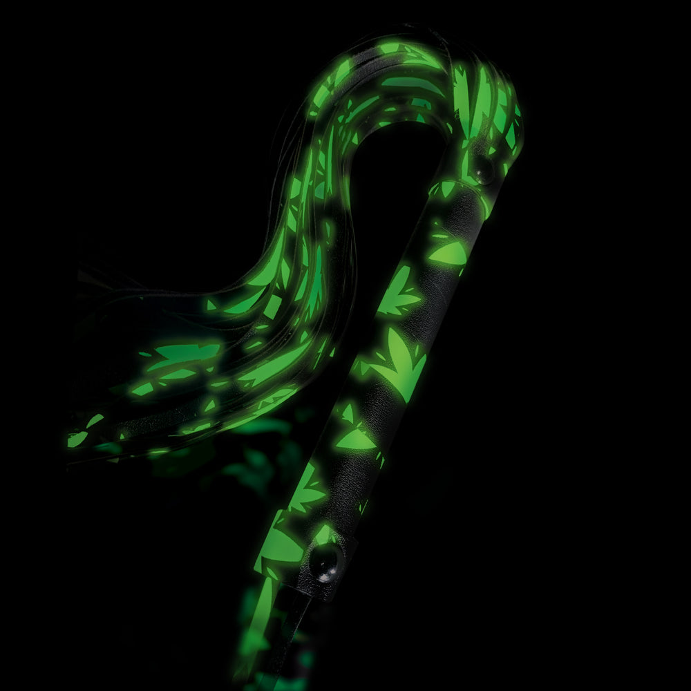 Stoner Vibes Chronic Collection Glow In The Dark Flogger | 810126930200 | Available at EroticWarehouse.com
