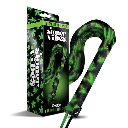 Stoner Vibes Chronic Collection Glow In The Dark Flogger | 810126930200 | Available at EroticWarehouse.com