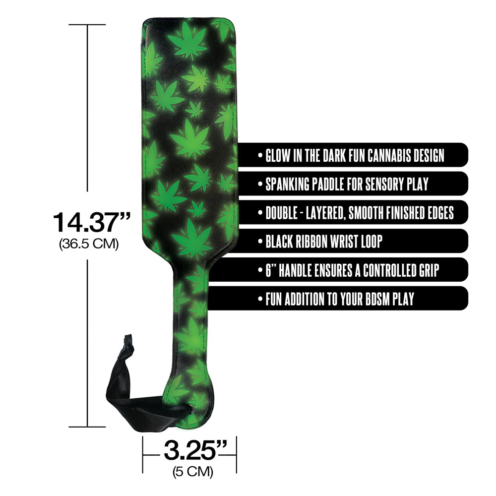 Stoner Vibes Chronic Collection Glow In The Dark Paddle | 810126930217 | Available at EroticWarehouse.com