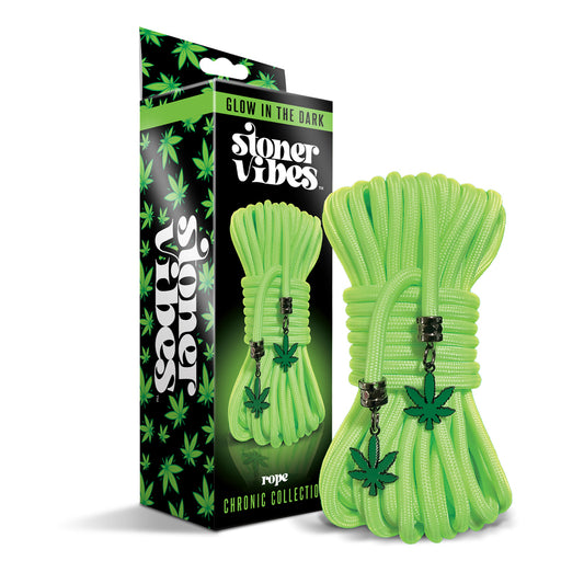 Stoner Vibes Chronic Collection Glow In The Dark Rope 32 Feet | 810126930248 | Available at EroticWarehouse.com