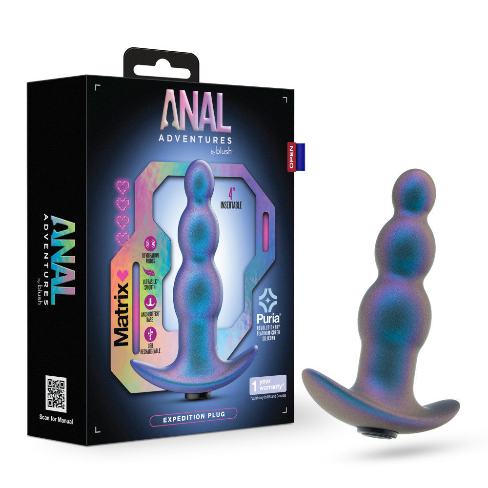 Anal Adventures Matrix Expedition Plug Lunar Blue | 810138370193 | Available at EroticWarehouse.com