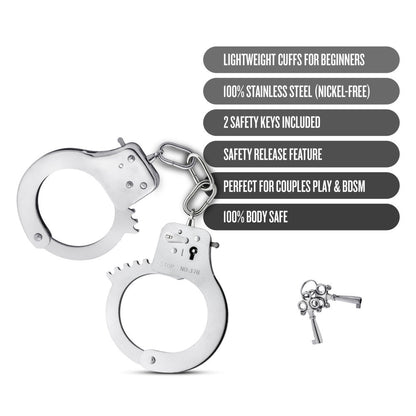 Temptasia Beginner Cuffs Silver | 810138370391 | Available at EroticWarehouse.com