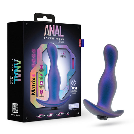 Anal Adventures Matrix Odyssey Prostate Stimulator Space Age Blue | 810138370506 | Available at EroticWarehouse.com