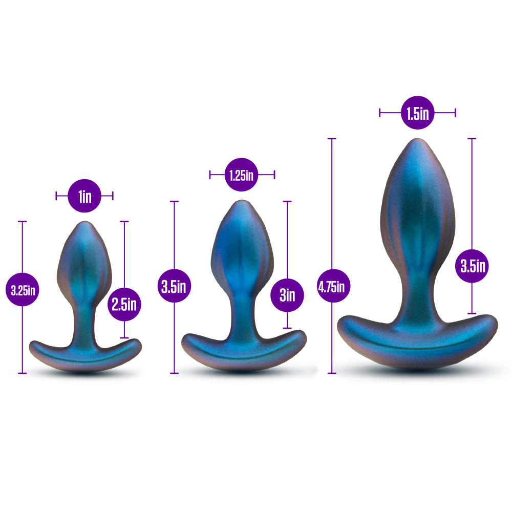 Anal Adventures Matrix Cosmos Plug Kit Lunar Blue | 810138370568 | Available at EroticWarehouse.com