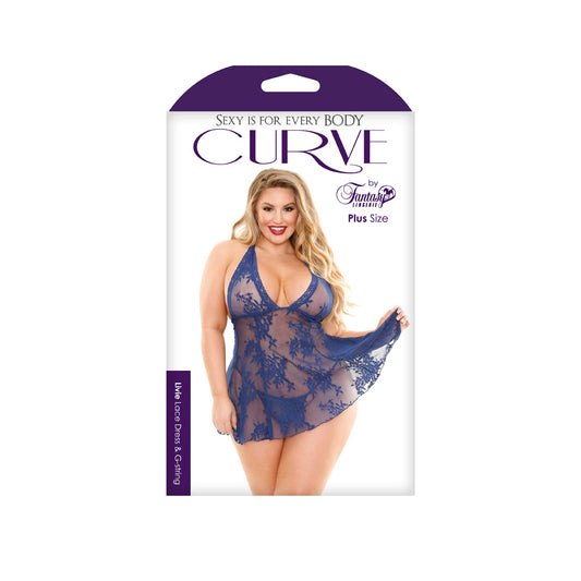 Livie Lace Dress & G-string - 3X/4X Boxed | 811432019238 | Available at EroticWarehouse.com