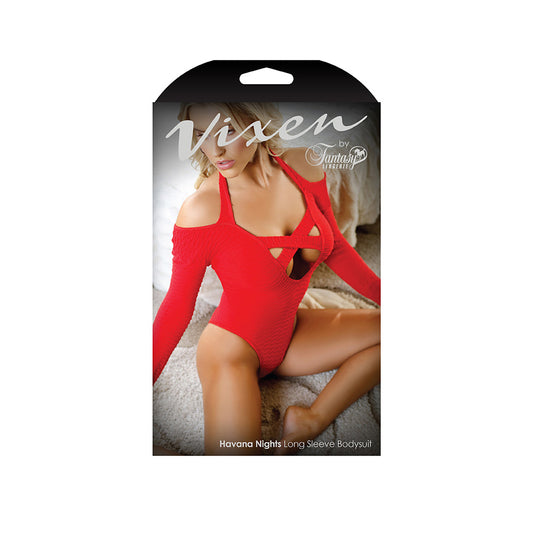 Havana Nights Long Sleeve Bodysuit - L/XL Boxed | 811432019931 | Available at EroticWarehouse.com
