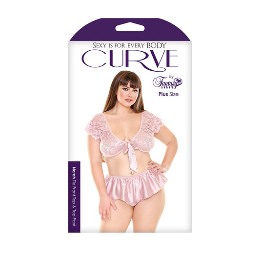 Norah Tie Front Top & Tap Pant - 3X/4X Boxed | 811432028490 | Available at EroticWarehouse.com