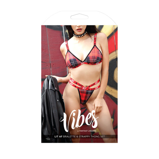 Lit Af Bralette & Thong Set - Queen Size Boxed | 811432028780 | Available at EroticWarehouse.com