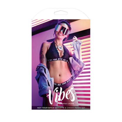 Not Your Bitch Bralette & Cheeky Panty Set - L/XL Boxed | 811432028926 | Available at EroticWarehouse.com