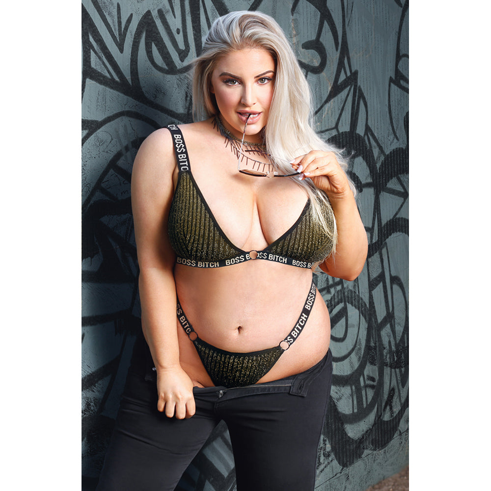 Bo$$ Bitch Bralette Set Queen Size | 811432029848 | Available at EroticWarehouse.com