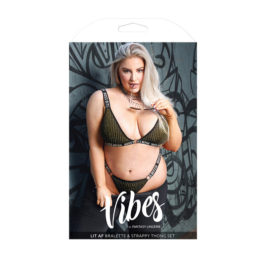 Bo$$ Bitch Bralette Set Queen Size | 811432029848 | Available at EroticWarehouse.com