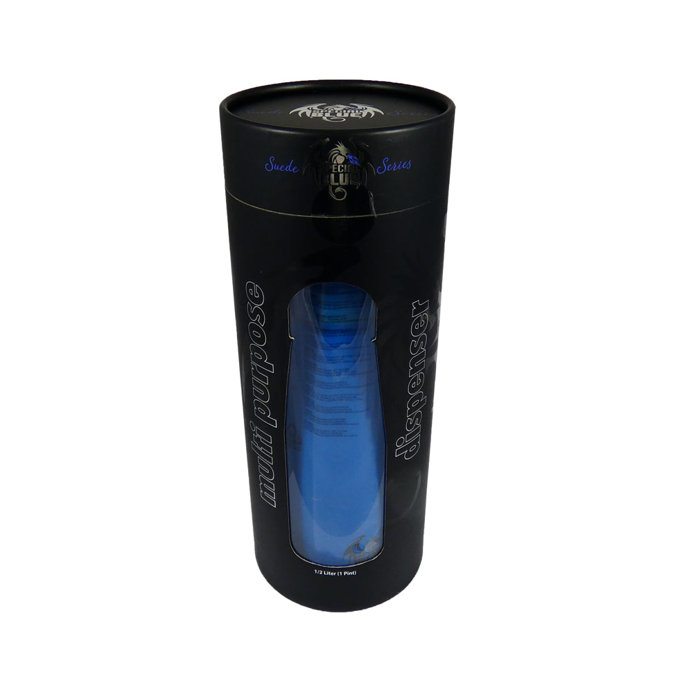 Blue Suede Aluminum Dispenser 500 ml. | 811490701212 | Available at EroticWarehouse.com