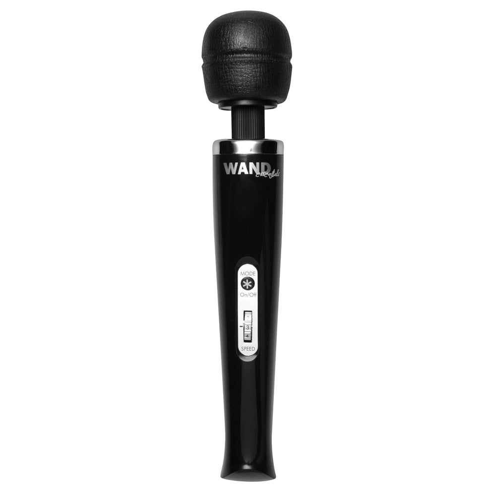 Wand Essentials 8 Speed 8 Function Wand Black Rechargeable 110V | 8118470163896 | Available at EroticWarehouse.com