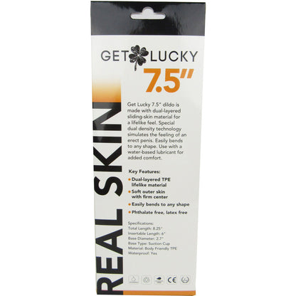 Get Lucky 7.5" Dual Layer Dong Flesh | 812024032444 | Available at EroticWarehouse.com
