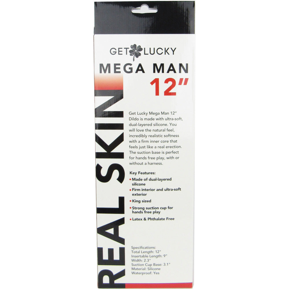 Get Lucky 12" Silicone Dong Flesh | 812024032482 | Available at EroticWarehouse.com