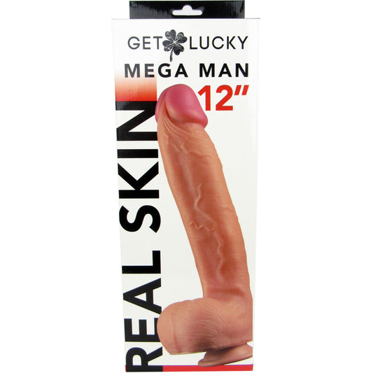 Get Lucky 12" Silicone Dong Flesh | 812024032482 | Available at EroticWarehouse.com