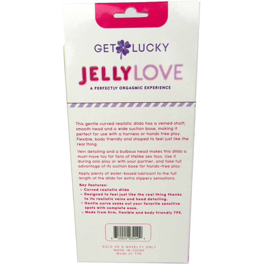 Get Lucky 7" Jelly Dong Pink | 812024032499 | Available at EroticWarehouse.com
