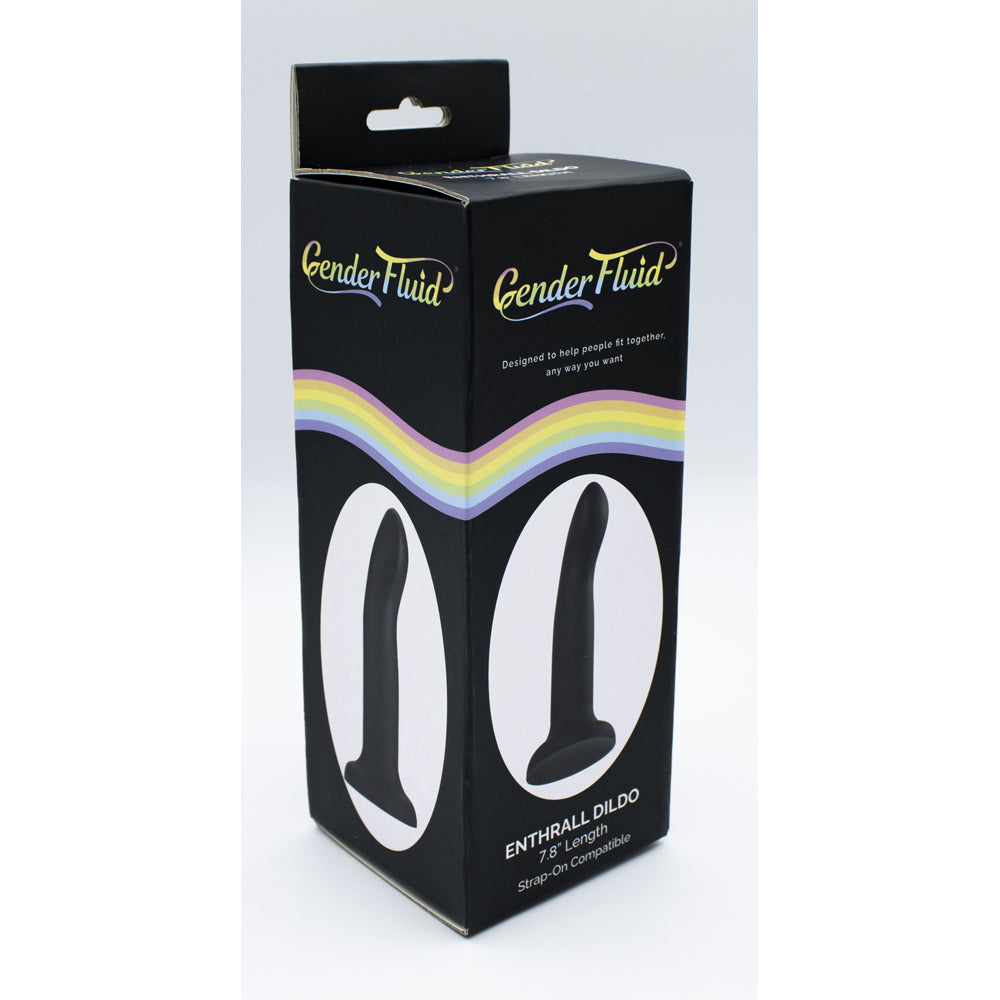 Gender Fluid Enthrall Black Strap On Dildo 7.8'' | 812024034400 | Available at EroticWarehouse.com