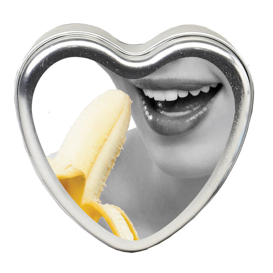 Candle 3 N 1 Heart Edible Banana 4.7 oz. | 814487023533 | Available at EroticWarehouse.com