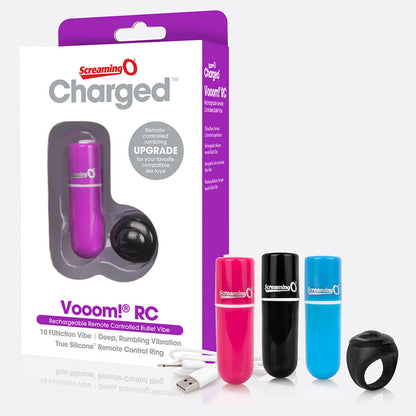 Charged Vooom Rechargeable Bullet Vibe Black 1 Ct | 817483012419 | Available at EroticWarehouse.com