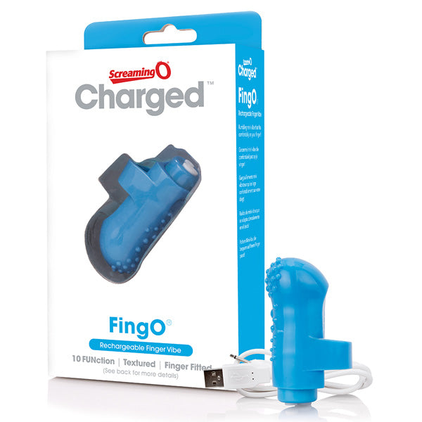 Charged Fingo Vooom Mini Vibe Blue 1 Ct | 817483012464 | Available at EroticWarehouse.com