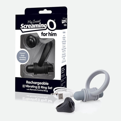 My Secret Bullet And Ring For Him Grey 1 Ct | 817483012877 | Available at EroticWarehouse.com