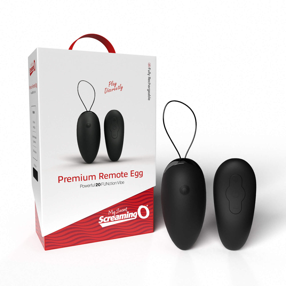 Premium Remote Egg Black 1 Ct | 817483014666 | Available at EroticWarehouse.com