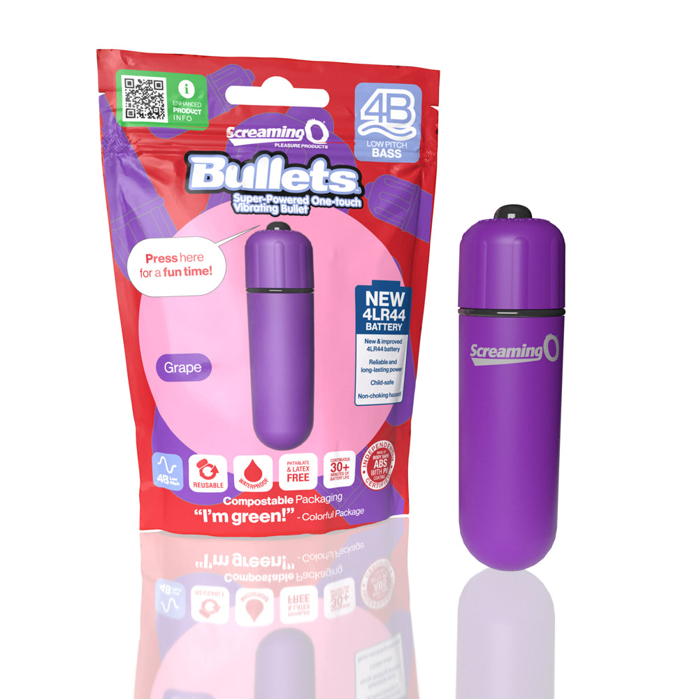 Screaming O 4B Bullet Grape 1 Ct | 817483015212 | Available at EroticWarehouse.com