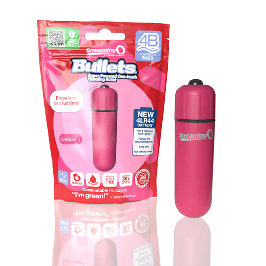 Screaming O 4B Bullet Strawberry 1 Ct | 817483015236 | Available at EroticWarehouse.com