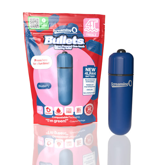 Screaming O 4T Bullet Blueberry 1 Ct | 817483015243 | Available at EroticWarehouse.com