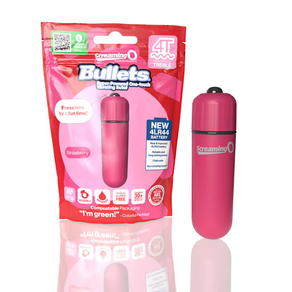 Screaming O 4T Bullet Strawberry 1 Ct | 817483015274 | Available at EroticWarehouse.com