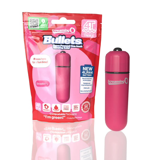 Screaming O 4T Bullet Strawberry 1 Ct | 817483015274 | Available at EroticWarehouse.com