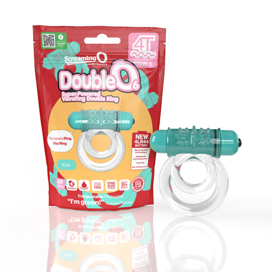 Screaming O 4T Doubleo 6 Kiwi 1 Ct | 817483015342 | Available at EroticWarehouse.com