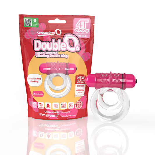 Screaming O 4T Doubleo 6 STRAWBERR 1 Ct | 817483015359 | Available at EroticWarehouse.com