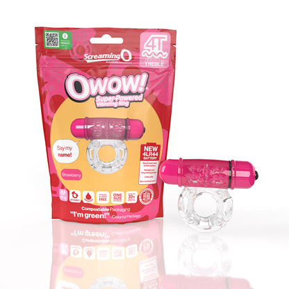 Screaming O 4T Owow Strawberry 1 Ct | 817483015557 | Available at EroticWarehouse.com
