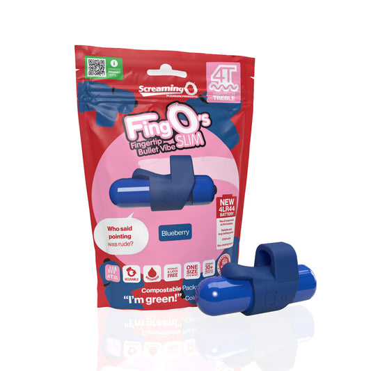 Screaming O 4T Fingo Slim Blueberry | 817483016011 | Available at EroticWarehouse.com