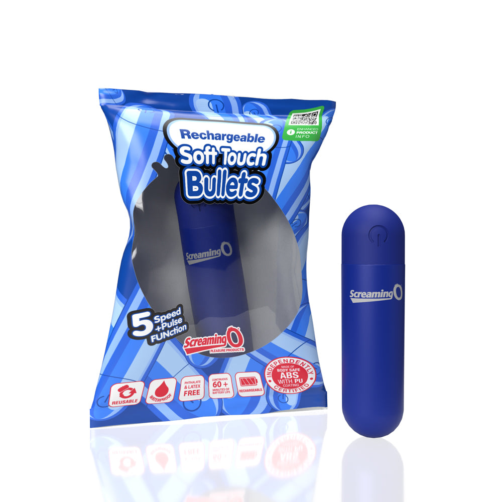Screaming O Soft Touch Rechargeable Bullets Blue | 817483017896 | Available at EroticWarehouse.com