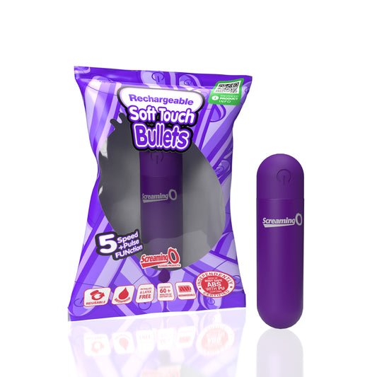 Screaming O Soft Touch Rechargeable Bullets Purple | 817483017919 | Available at EroticWarehouse.com