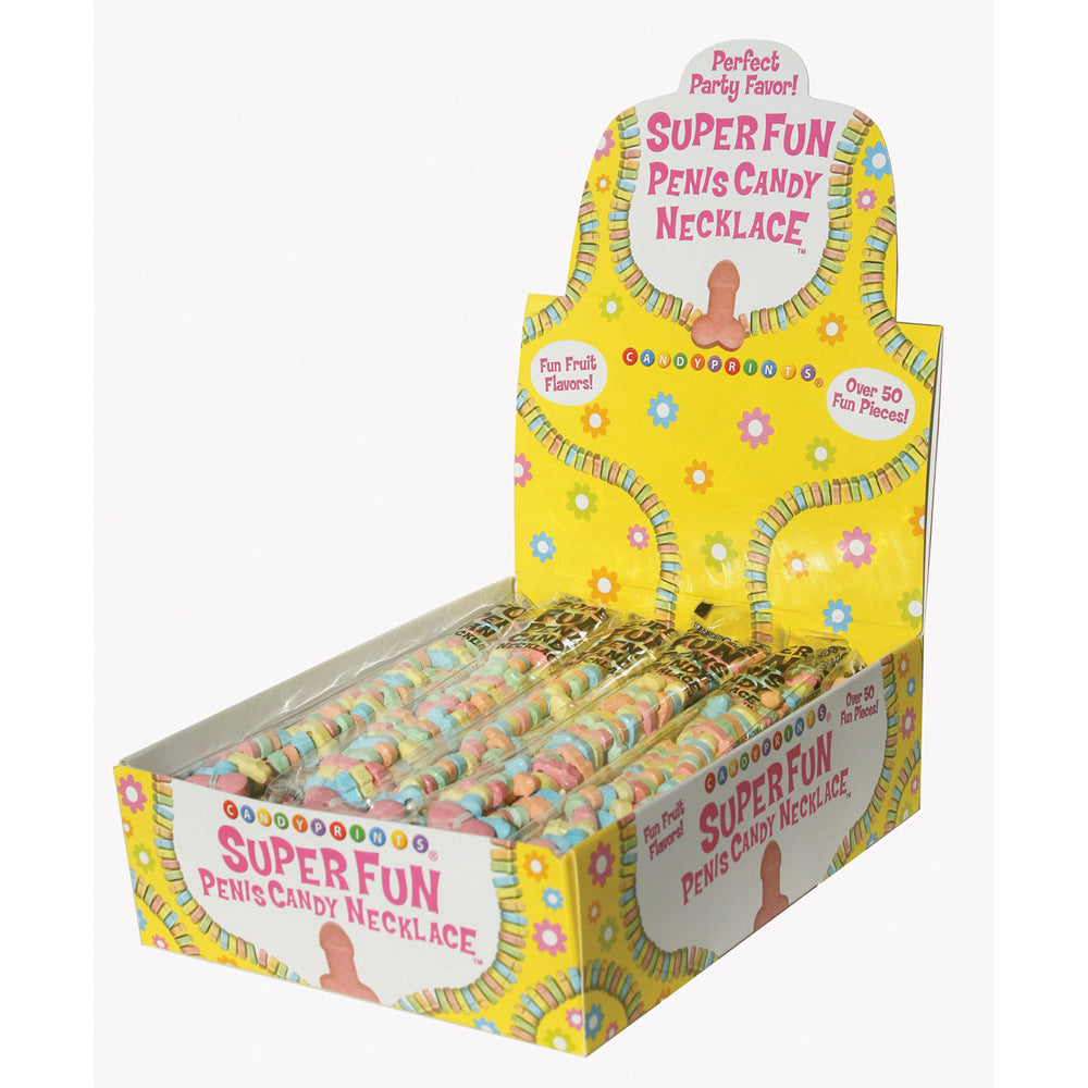 Super Fun Penis Candy Necklace 24Ct Display | 817717006801 | Available at EroticWarehouse.com