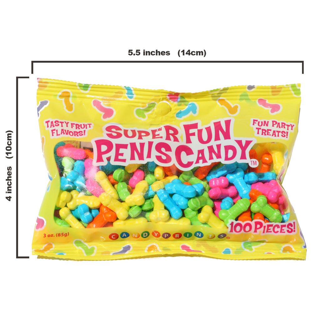 Super Fun Penis Candy 3 oz. Bag 100Pc | 817717006887 | Available at EroticWarehouse.com