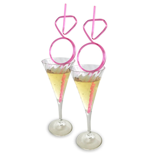 Glitterati Diamond Straw Set 8Ct | 817717010891 | Available at EroticWarehouse.com