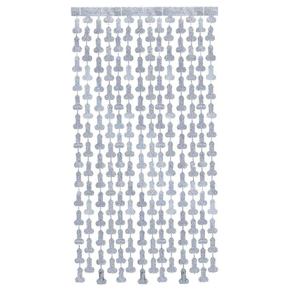 Glitterati Disco Penis Foil Curtains 2/6ft Pcs | 817717011454 | Available at EroticWarehouse.com