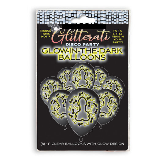 Glitterati Penis Glow Balloons | 817717011478 | Available at EroticWarehouse.com