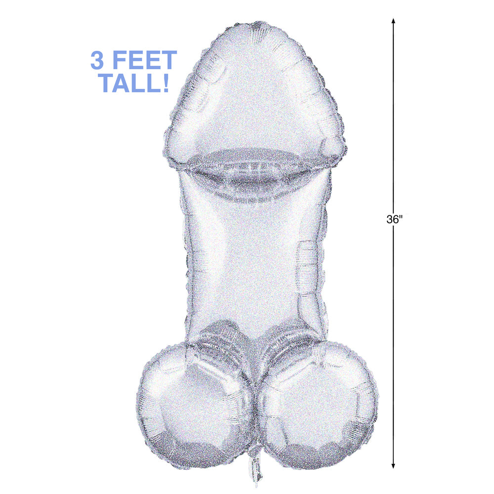 Glitterati Disco Penis 3ft Mylar Balloon | 817717011492 | Available at EroticWarehouse.com