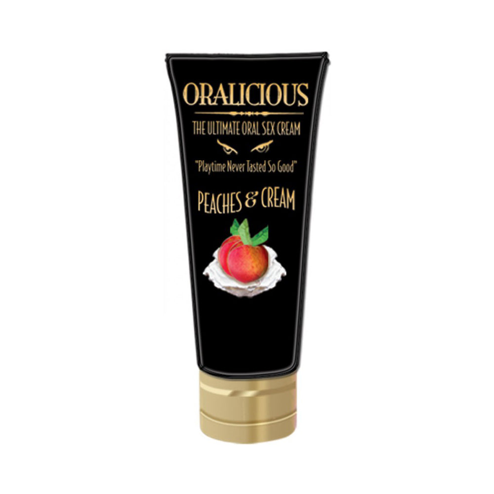 Oralicious Peaches & Cream 2 oz. | 818631021543 | Available at EroticWarehouse.com