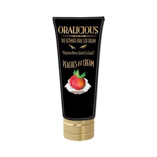 Oralicious Peaches & Cream 2 oz. | 818631021543 | Available at EroticWarehouse.com