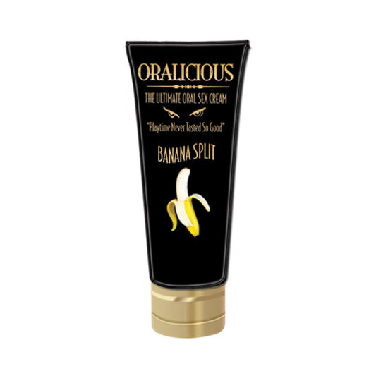 Oralicious Banana Split 2 oz. | 818631021550 | Available at EroticWarehouse.com