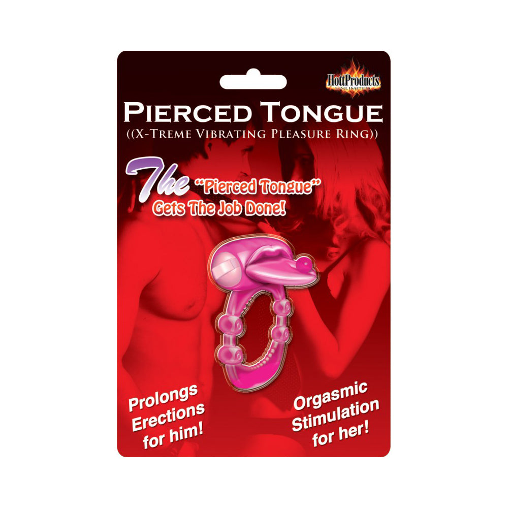 Xtreme Pierced Tongue Ring Magenta | 818631022960 | Available at EroticWarehouse.com