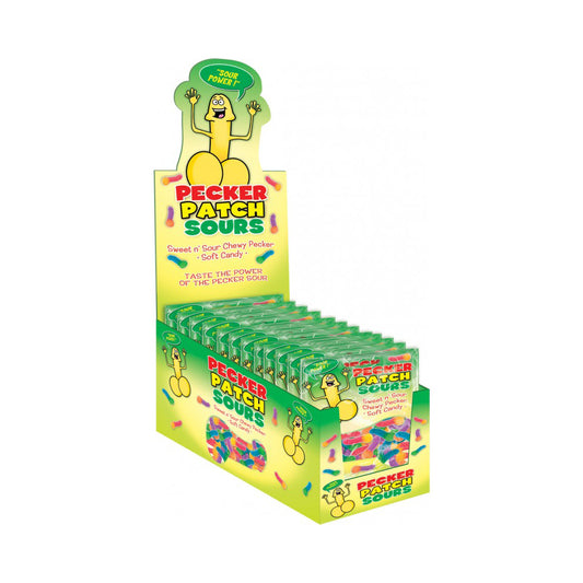 Sour Pecker Patch Gummies 12Pc Counter Display | 818631024223 | Available at EroticWarehouse.com